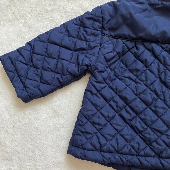 First Impressions 3-6M Navy Quilted Jacket 100% Cotton Lined EUC Baby - Picture 14 of 16
